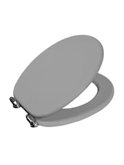 Showerdrape Grey Norfolk Soft Close Wooden Toilet Seat - Image 3 of 4