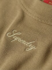 Superdry Green Rib Long Sleeve Fitted Top - Image 5 of 6
