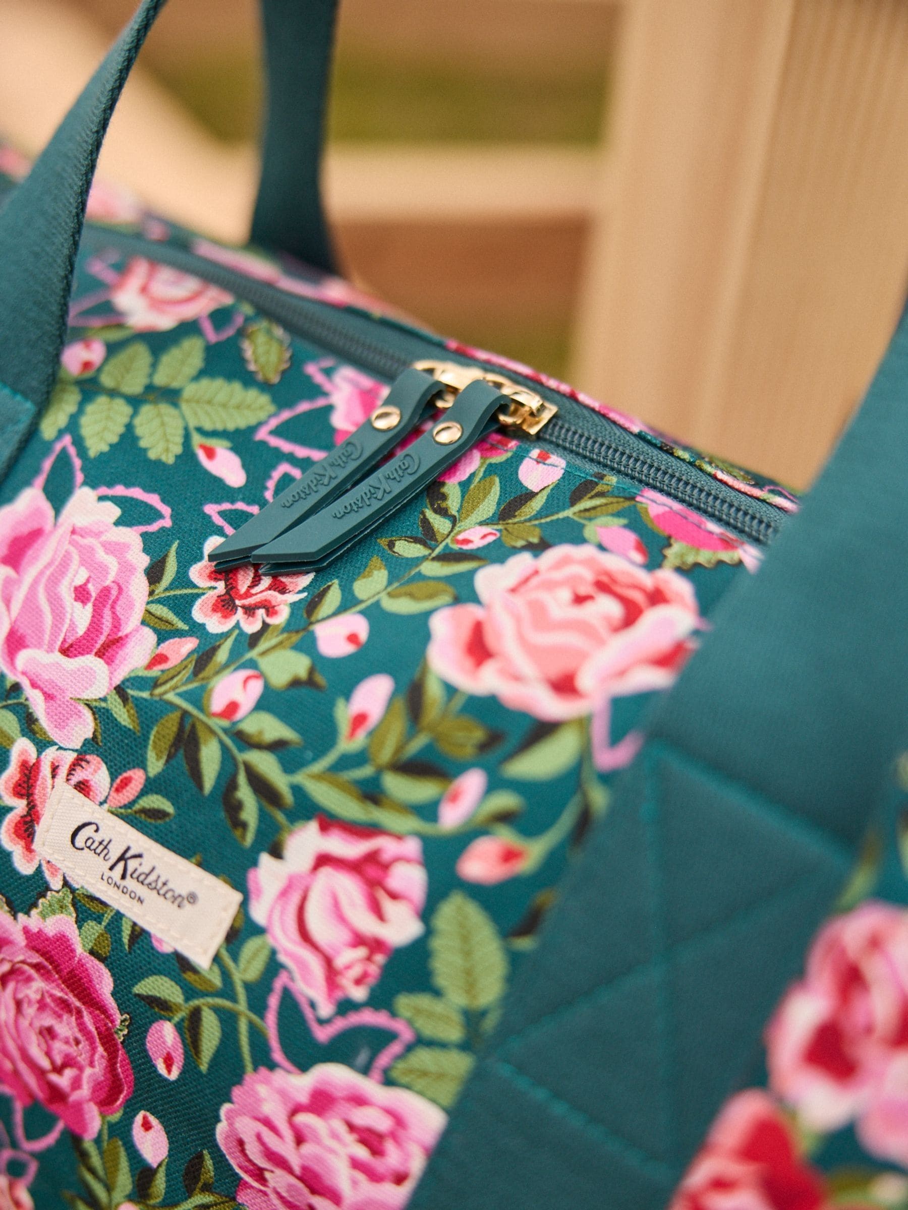 Cath Kidston Green Floral 100 Cotton Overnight Travel Bag