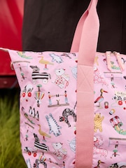 Cath Kidston Pink Toys Print 100% Cotton Overnight Travel Bag - Image 2 of 12