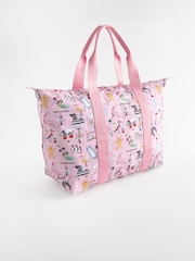 Cath Kidston Pink Toys Print 100% Cotton Overnight Travel Bag - Image 5 of 12