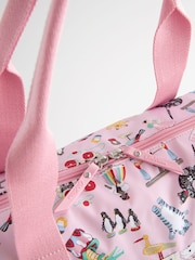 Cath Kidston Pink Toys Print 100% Cotton Overnight Travel Bag - Image 7 of 12