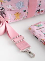 Cath Kidston Pink Toys Print 100% Cotton Overnight Travel Bag - Image 9 of 12