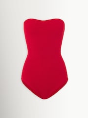 Hunza G Red Coverage Brooke Strapless Crinkle Swimsuit - Image 1 of 1