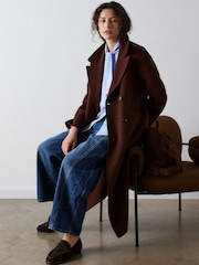 Whistles Brown Soft Suede Ruched Loafer - Image 2 of 4