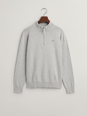 GANT Grey Shield Logo 100% Cotton Half Zip Jumper - Image 5 of 5