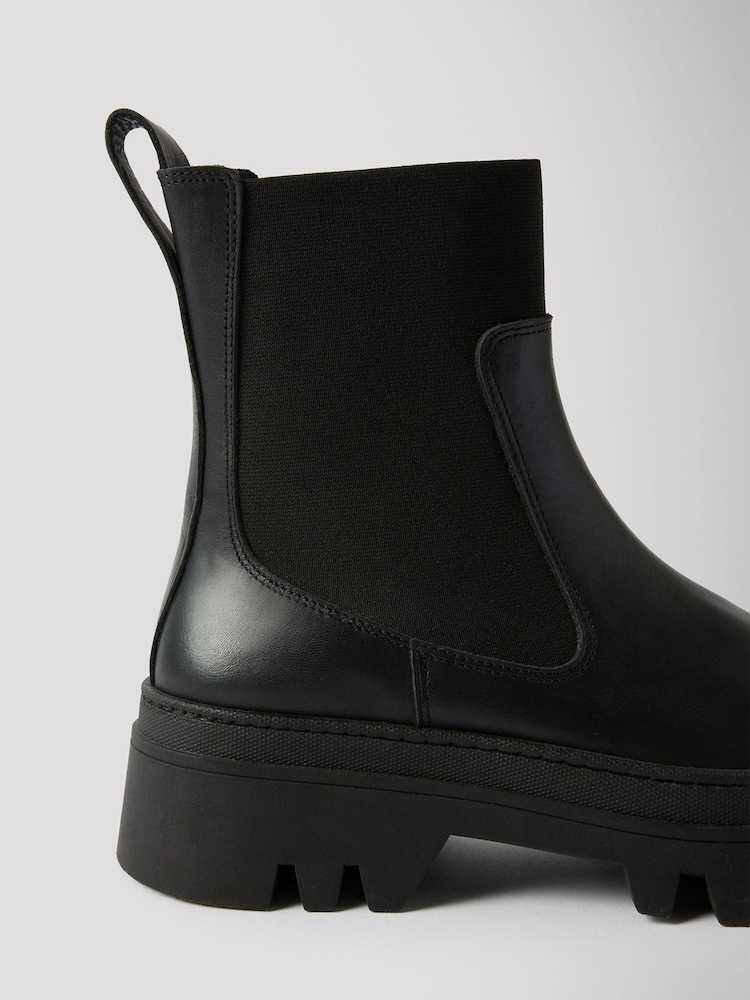 Whistles Black Hatton Chunky Chelsea Boots - Image 4 of 4 Whistles Black Hatton Chunky Chelsea Boots - Image 4 of 4