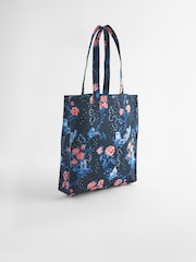 Cath Kidston Navy Floral Large Coated 100% Cotton Book Bag - Image 2 of 6