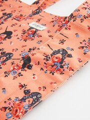 برتقالي - رسمة القطة الخائفة - حقيبة كتب كبيرة من نسيج قطن 100% من Cath Kidston - صورة 8 من 9