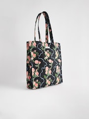 أسود روز - حقيبة كتب كبيرة من نسيج قطن 100% من Cath Kidston - صورة 5 من 9