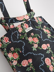أسود روز - حقيبة كتب كبيرة من نسيج قطن 100% من Cath Kidston - صورة 7 من 9