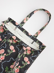 أسود روز - حقيبة كتب كبيرة من نسيج قطن 100% من Cath Kidston - صورة 9 من 9
