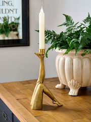 Rockett St George Gold Taper Candle Holder - Image 2 of 5