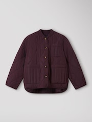 Whistles Red Button Through Quilted Coat - Image 1 of 2