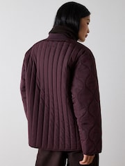 Whistles Red Button Through Quilted Coat - Image 2 of 2