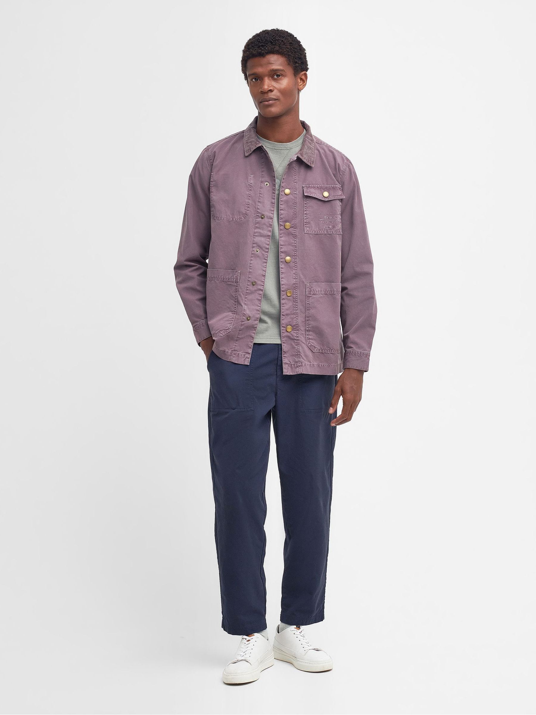 Buy Barbour Purple Grindle Overshirt from Next Qatar