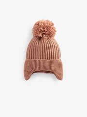 Neutral Knitted Pom Hat (3mths-10yrs) - Image 1 of 2