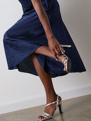 Whistles Jacquard V-Neck Midi Dress - Larawan 2 ng 4