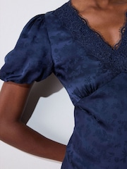 Whistles Jacquard V-Neck Midi Dress - Larawan 4 ng 4