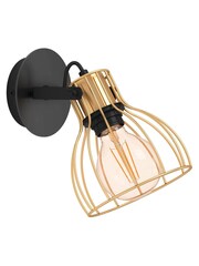 Eglo Black Sambatello IP20 Caged Wall - Image 2 of 3