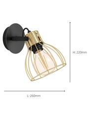 Eglo Black Sambatello IP20 Caged Wall - Image 3 of 3