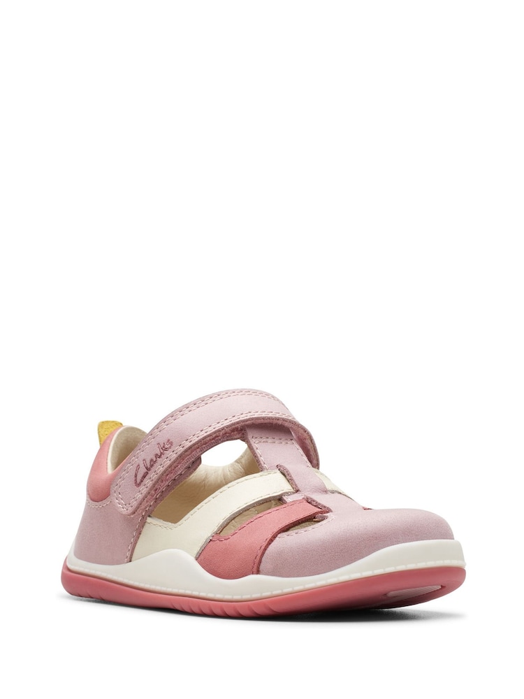 Clarks Pink Combi Noodle Sun T Sandals - Image 7 of 7