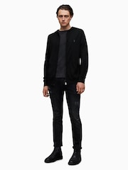 AllSaints Black Mode Merino Zip Hoodie - Image 2 of 5