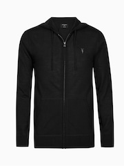 AllSaints Black Mode Merino Zip Hoodie - Image 5 of 5