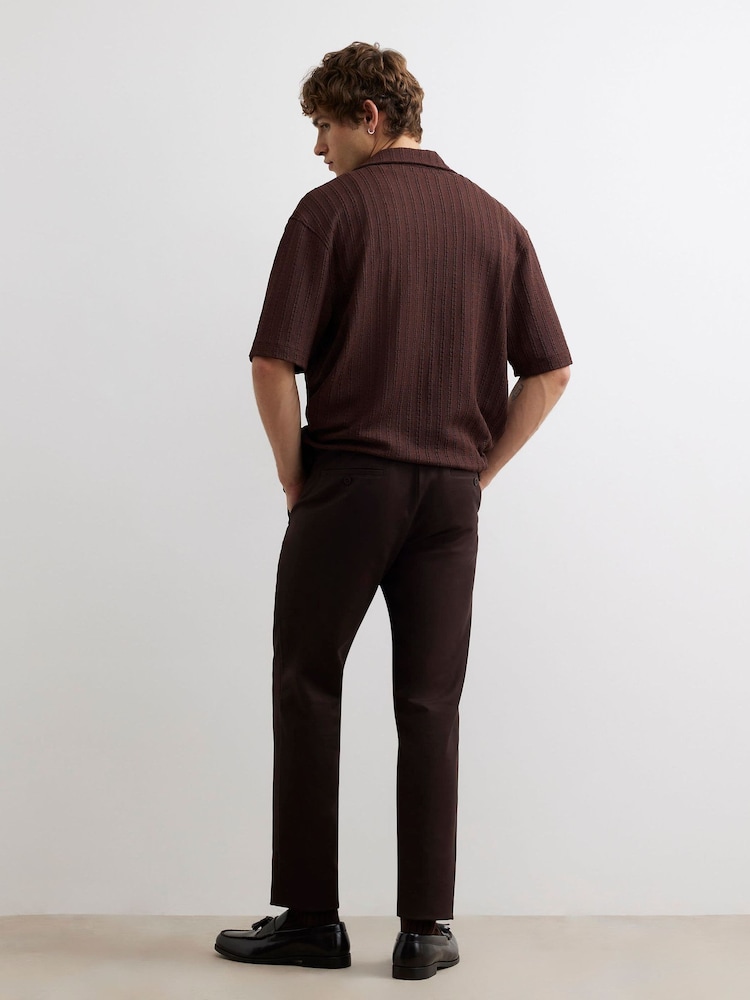 River Island Brown Slim Fit Stretch Chino Trousers - Image 2 of 4