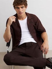River Island Brown Slim Fit Stretch Chino Trousers - Image 4 of 4
