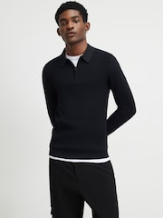 River Island Black Muscle Fit Polo Shirt - Image 1 of 4