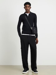 River Island Black Muscle Fit Polo Shirt - Image 2 of 4
