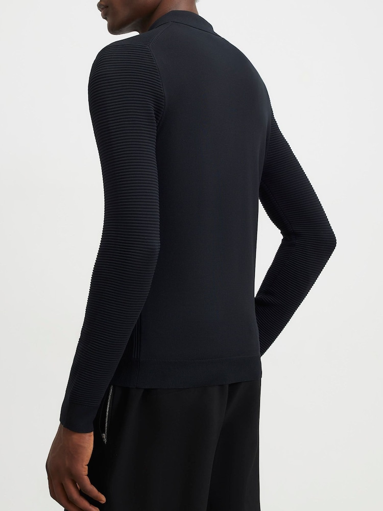 River Island Black Muscle Fit Polo Shirt - Image 4 of 4