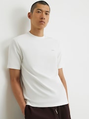 River Island Slim Fit Vertical Stripe Ottoman T-Shirt - صورة 1 من 4