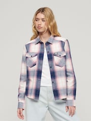 Pink - Superdry Lumberjack Kariertes Flanellhemd aus 100 % Baumwolle - Bild 1 von 6