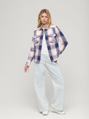 Pink - Superdry Lumberjack Kariertes Flanellhemd aus 100 % Baumwolle - Bild 3 von 6