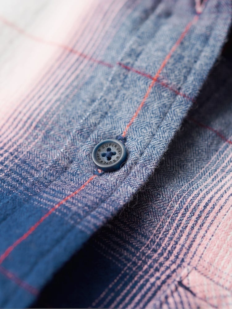 Pink - Superdry Lumberjack Kariertes Flanellhemd aus 100 % Baumwolle - Bild 6 von 6