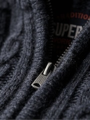 Superdry Blue Vintage Jacob Henley Jumper - Image 5 of 6