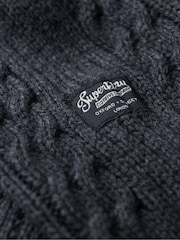 Superdry Blue Vintage Jacob Henley Jumper - Image 6 of 6