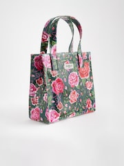 Cath Kidston Green Floral 100% Cotton Small Coated Bookbag - Image 1 of 12