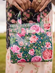 Cath Kidston Green Floral 100% Cotton Small Coated Bookbag - Image 10 of 12