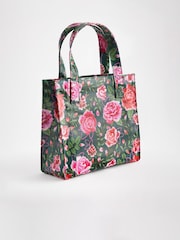 Cath Kidston Green Floral 100% Cotton Small Coated Bookbag - Image 2 of 12