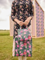 Cath Kidston Green Floral 100% Cotton Small Coated Bookbag - Image 6 of 12
