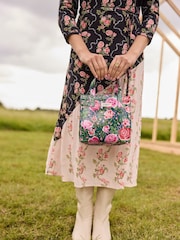 Cath Kidston Green Floral 100% Cotton Small Coated Bookbag - Image 8 of 12