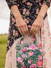 Cath Kidston Green Floral 100% Cotton Small Coated Bookbag - Image 9 of 12