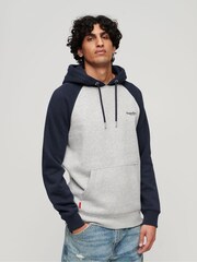 Superdry Blue Essential Baseball Hoodie - Image 1 of 6