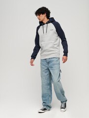 Superdry Blue Essential Baseball Hoodie - Image 2 of 6