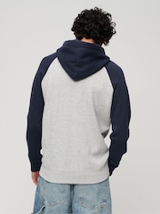Superdry Blue Essential Baseball Hoodie - Image 3 of 6