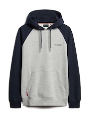 Superdry Blue Essential Baseball Hoodie - Image 4 of 6