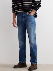 River Island Blue Straight Fit Jeans - Image 1 of 4
